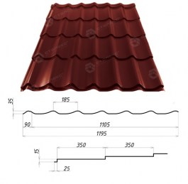 Металлочерепица Гранд RAL 3005